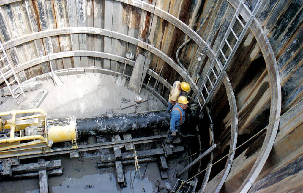 Boring of line for Belmont SPS.